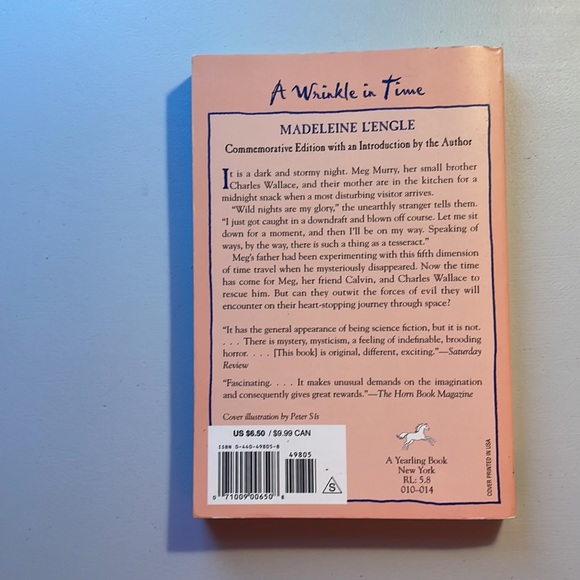 📚2/$6 A Wrinkle in Time #1 in the Time Quintet Series - Picture 2 of 12